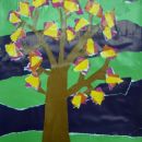 Cvetoča drevesa (kolaž)
