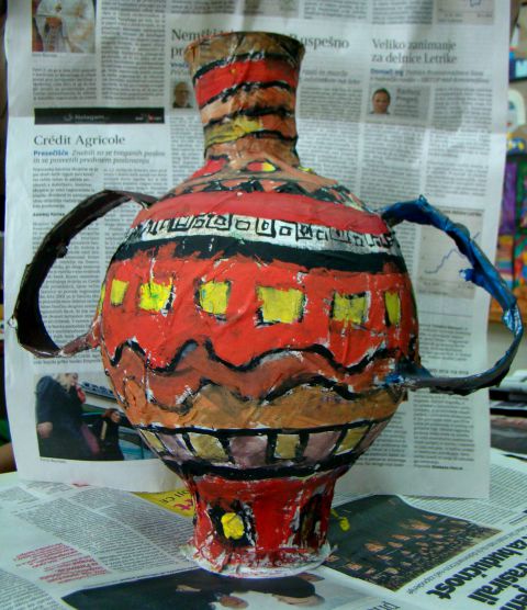 Antične vaze - kaširanje