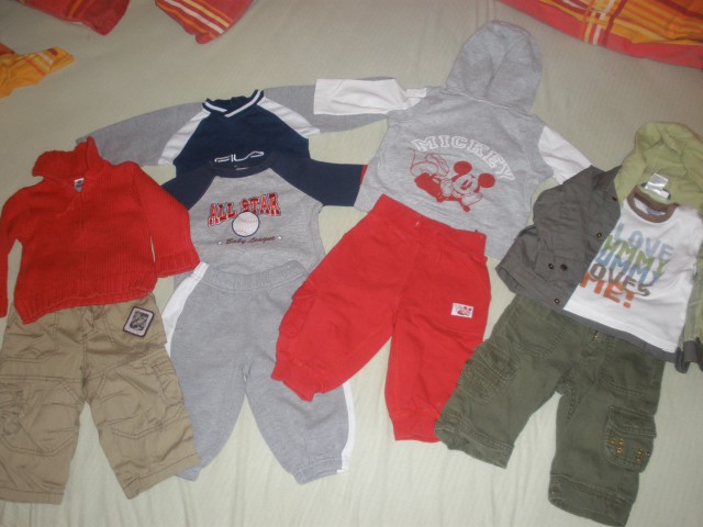 Komplet oblačil št.74 (H&M, Fila, ALL star, cherokee)...40eur+ podarim copatke (kot robeez