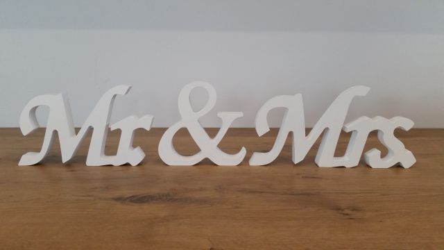 Poročni in dekorativni leseni napisi za dom - foto