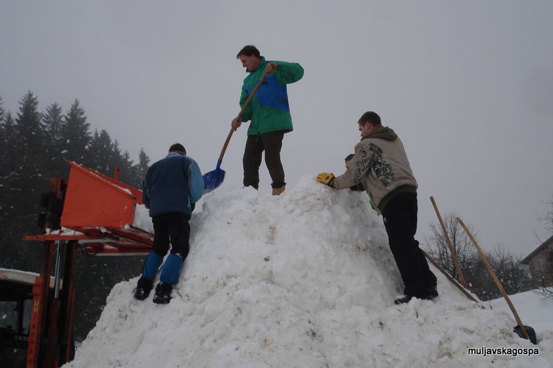 Snežak na Muljavi, januar 2010 - foto povečava