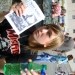 Eva with our flier