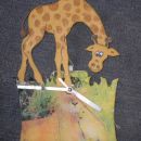 ura na žirafo za ljubiteljico žiraf; vezana plošča