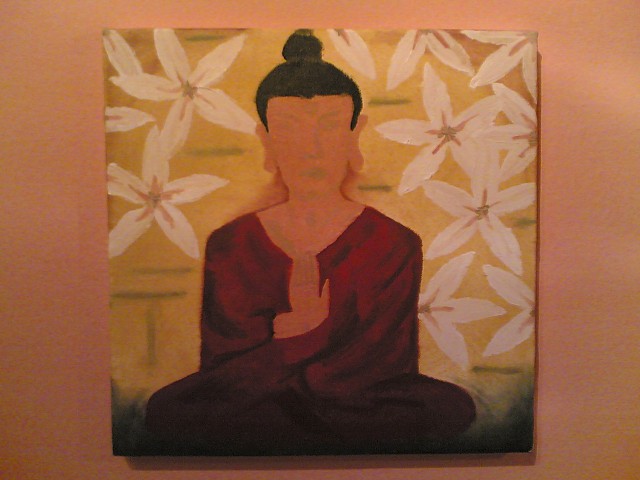 Budha-olje na platnu,30x30