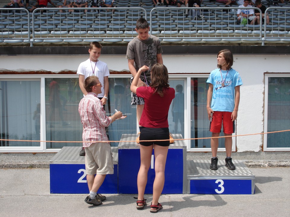 Področno prvenstvo v atletiki, Kranj, junij 2009, Domen Potočnik, 3. mesto v metu žogice