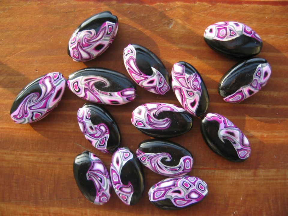 Fimo perle (polymer clay beads) - foto povečava