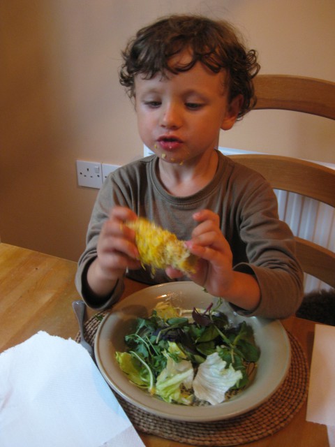Koruza and salad boy