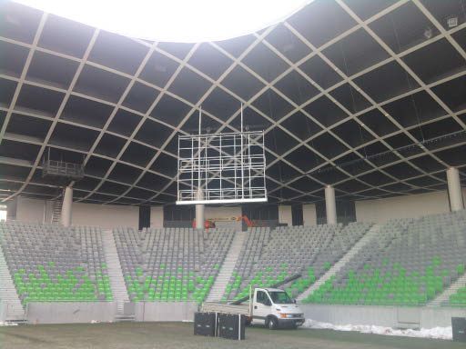 Podkonstrukcija monitorja-nogometni stadion Stožice.