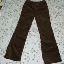 temno rjave žametne hlače TOM TAILOR v 32 cena 5 eur oblečene par krat