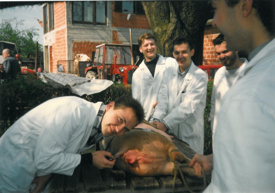 Damir Plavšić sa kolegama, terenska nastava proljeće 1991.