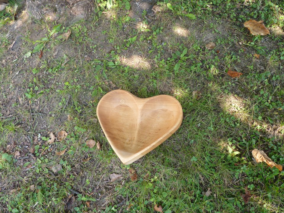 Leseno srce - skleda - foto povečava