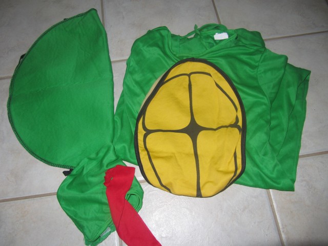 Pustni kostum, ninja želva, št.11-14 let (manjši)
