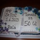 torta za sv.krst in rojstni dan (okrašena s smetano)