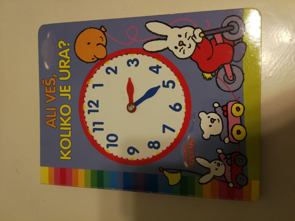 Otroška poučna knjižica Ali veš koliko je ura