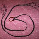 rjav usnjen pleten pas, 3,5€