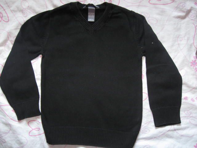 črn pleten pulover HM št.98/104, 3€