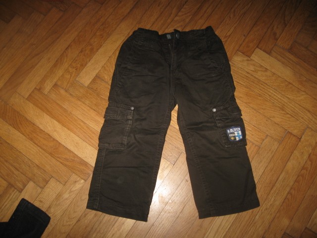 podložene temno rjave hlače S.Oliver vel.92, 4€