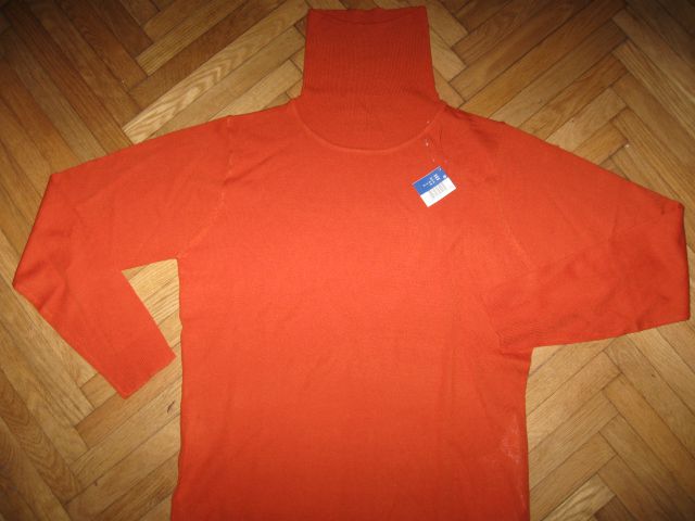 Oranžen puli z etiketo, št.44/46 (vel.XXL)