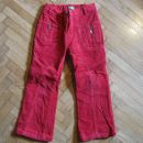 podložene rdeče žametne hlače za punco, 8 let, št.128