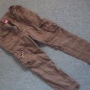 rjave podložene hlače za punco DopoDopo št.128, 4€