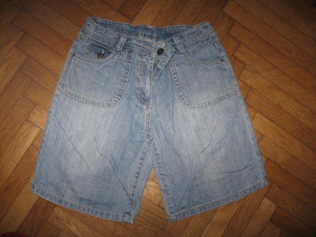jeans kratke hlače z regulacijo Okaidi vel.150, 2,5€