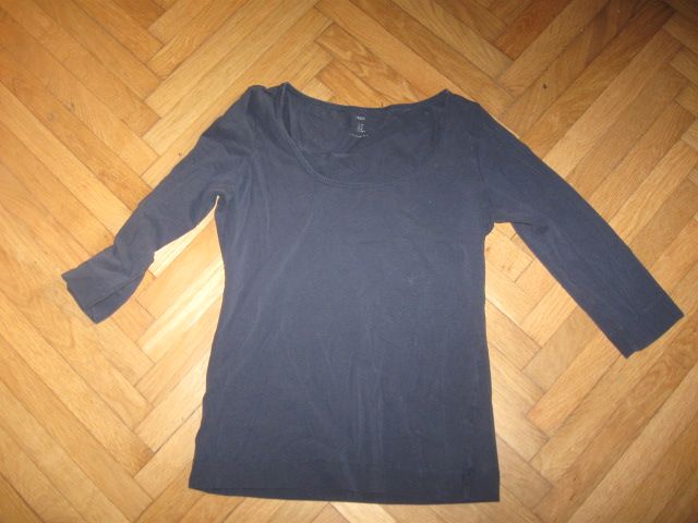 Modra majica s 3/4 rokavi H&M, vel.M (vel.170), 2€