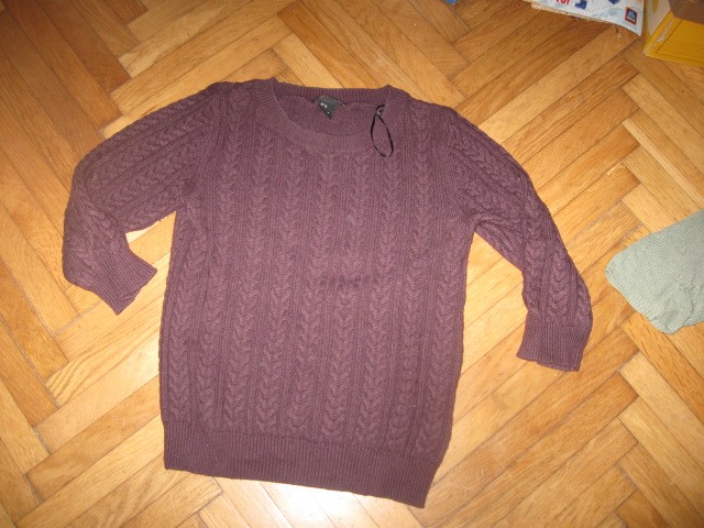 Pleten pulover H&M vel.XS, 3€