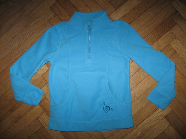 Turkizen pulover/puli iz flisa Lupilu vel.110/116, 2,5€