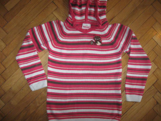 pleten pulover s kapuco DopoDopo, št.122, 2€