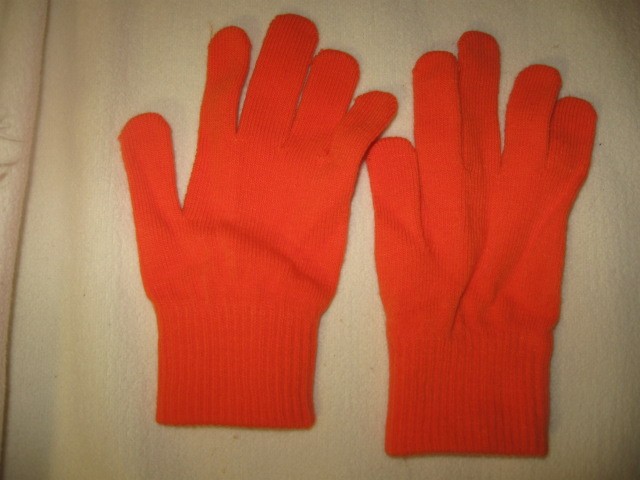 Oranžne nove pletene rokavice C&A, univerzalne, 3,5€