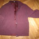 vijolična daljša bunda vel.46, 5€
