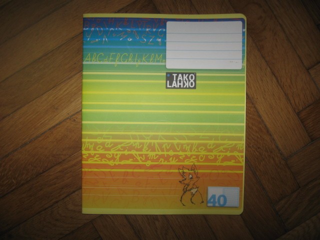 Nerabljen zvezek Tako lahko B5, črtast, 0,9€