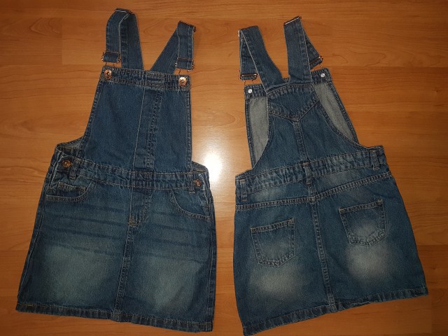 Jeans obleka, vel. 134; 5€