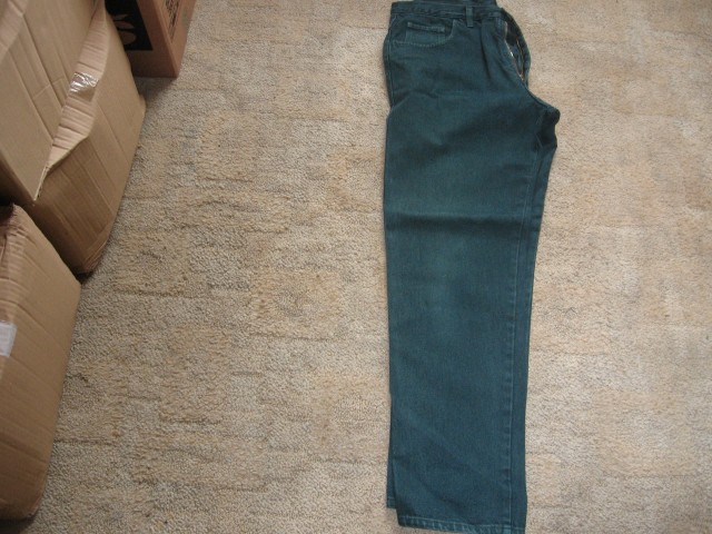 Jeans hlače v zeleni barvi št.52 - foto