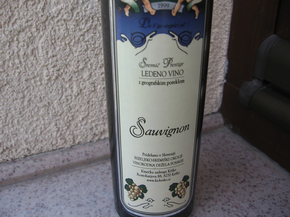 Ledeno vino SAUVIGNON 0,375l sremič prestige - foto povečava