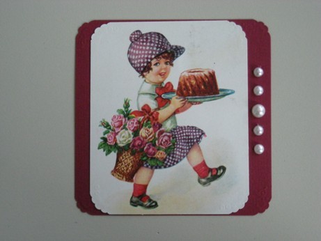 FB Stare razglednice 3 / Deklica s kolačem (Old postcards 3 / Girl with cake)