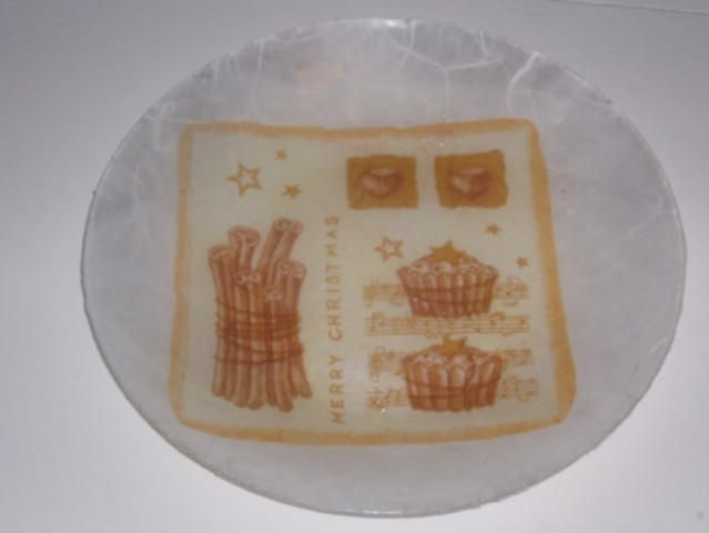 Krožnik - servietna, rižev papir