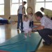 še zadnjič smo imeli telovadbo pri ABC šport in Kajči je spet žurala