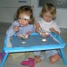 Rebeka in Kajči sta imeli super Hawai piknik s sadno kupo in svečkami....
