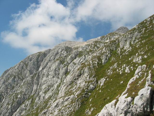 Mangart, Mangartsko sedlo, 23.8.2003 - foto povečava