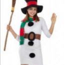 Ženski pustni kostum snežak  M