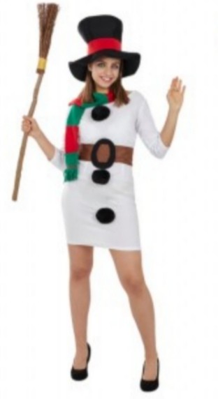 Ženski pustni kostum snežak  M - foto