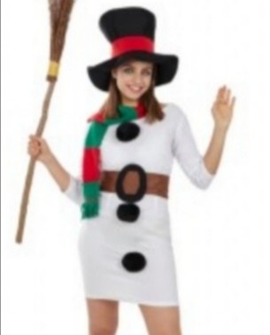 Ženski pustni kostum snežak  M - foto