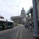 A tram passes the City Council House