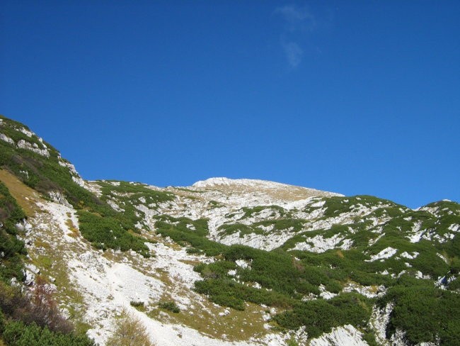 Strmo pobočje Velikega Draškega vrha.