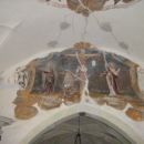 Prenavljanje fresk v cerkvi Sv. Ane pod mejnim prehodom.