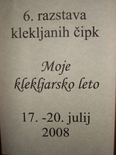 Razstava klekljaric Borovnica 2008 - foto povečava