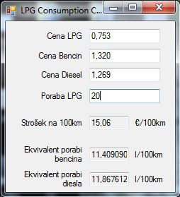 LPG Calculator - foto povečava