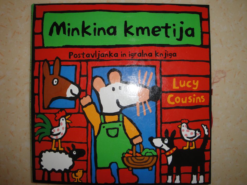 Minkina kmetija, karton se postavi za igro vlog na kmetiji