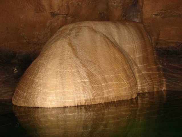 Ogromna goba, ki se konča napovršini vode